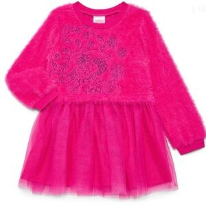 BRAND NEW Strawberry Shortcake Toddler Eyelash Knit Tutu Dress Long Sleeves 4T